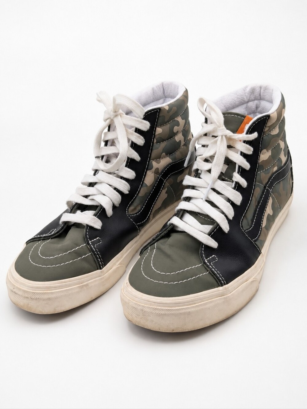 Vans Sk8-Hi Camo High Top Sneakers M 8 W 9.5 Streetwear Skate Shoes Y2K Military